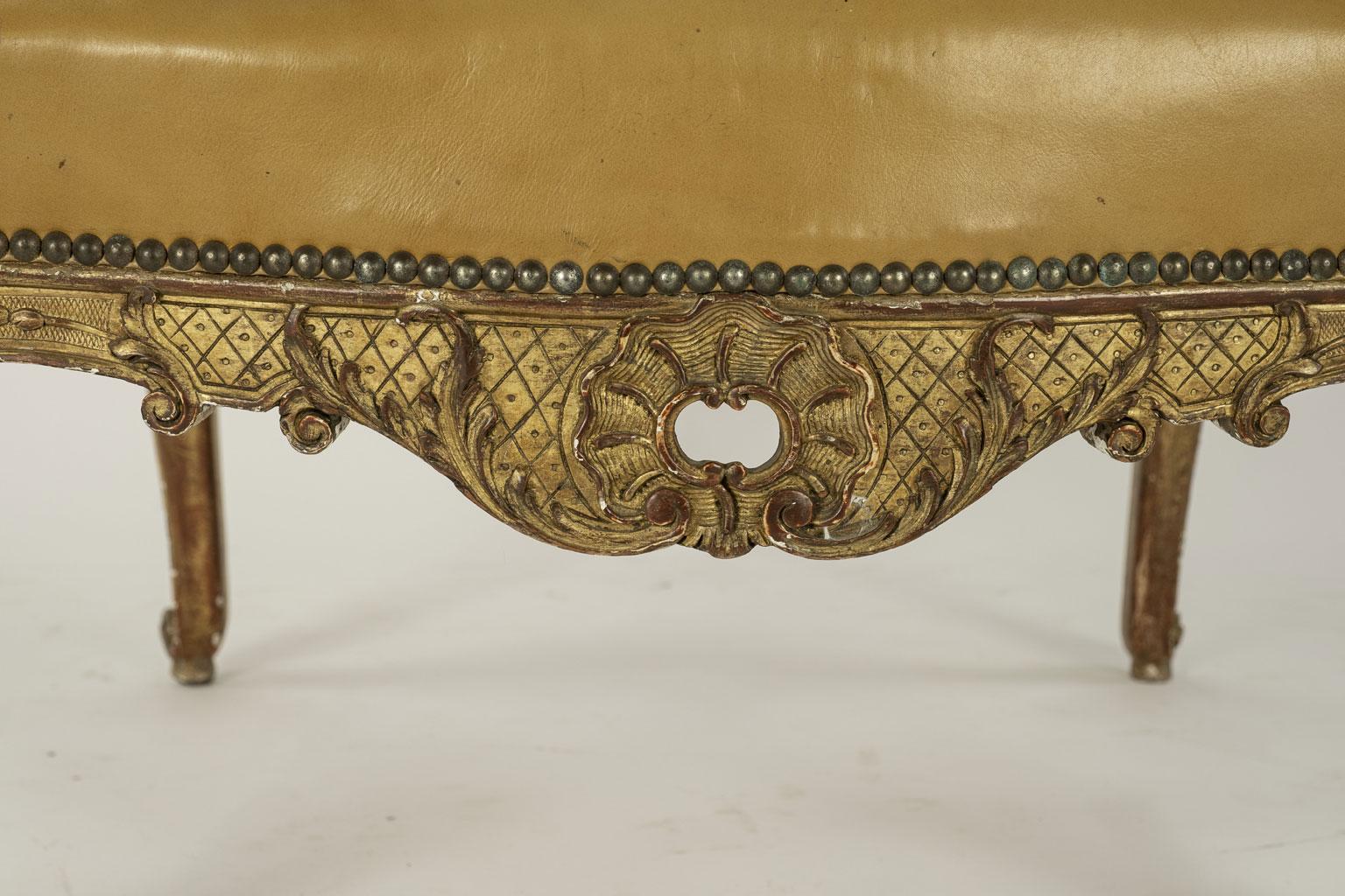 Regence Style Giltwood Armchair For Sale 2
