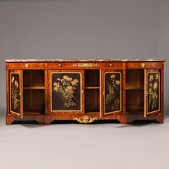 Régence Style Side Cabinet with Lacquer Panels Attributed to Paul Sormani c 1890