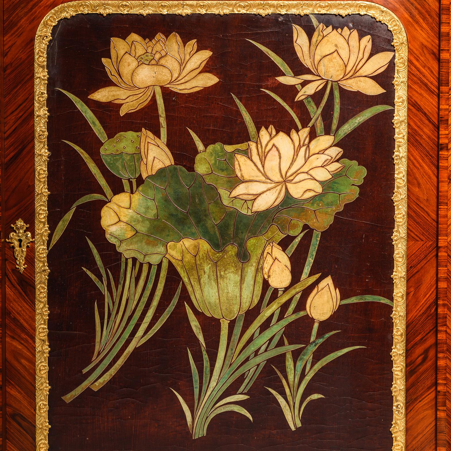 Beistellschrank im Régence-Stil mit Lacktafeln, Paul Sormani zugeschrieben, um 1890 im Angebot 3