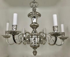 Regence Style Silvered Bronze Chandelier Attributed to E. F. Caldwell