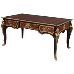 Regence Style Trellis Parquetry Bureau Plat by François Linke, circa 1890