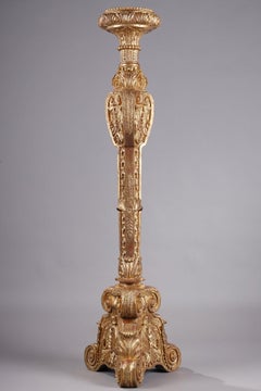 Regence style tripod giltwood stand