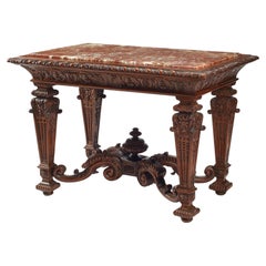 Antique Regénce Style Walnut Salon Table, 19th Century French