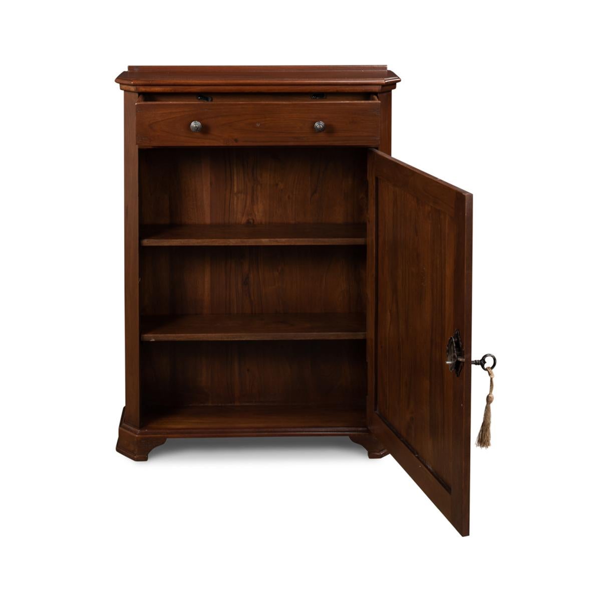 French Provincial Regence Style Walnut Side Cabinet For Sale