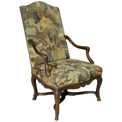 Regence Walnut and Tapestry Armchair