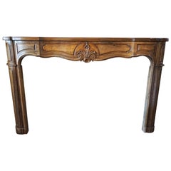 Antique Regence Walnut Mantel