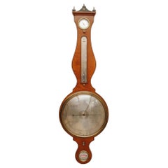 Regency Dial Satinwood Wheel Barometer by P. Gabalio, London