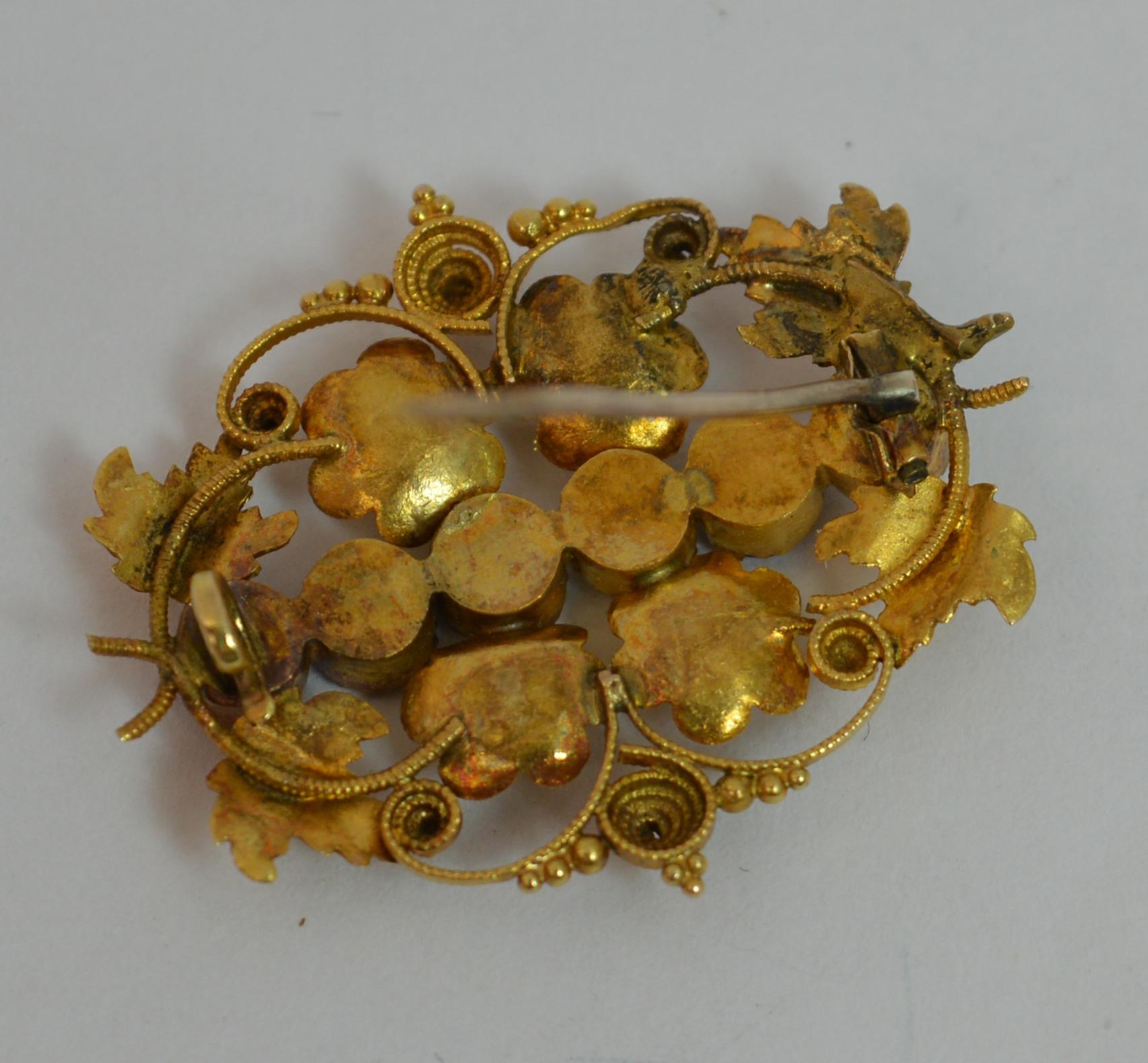 Regency 1820s Georgian 18 Carat Gold Regard Acrostic Brooch 3