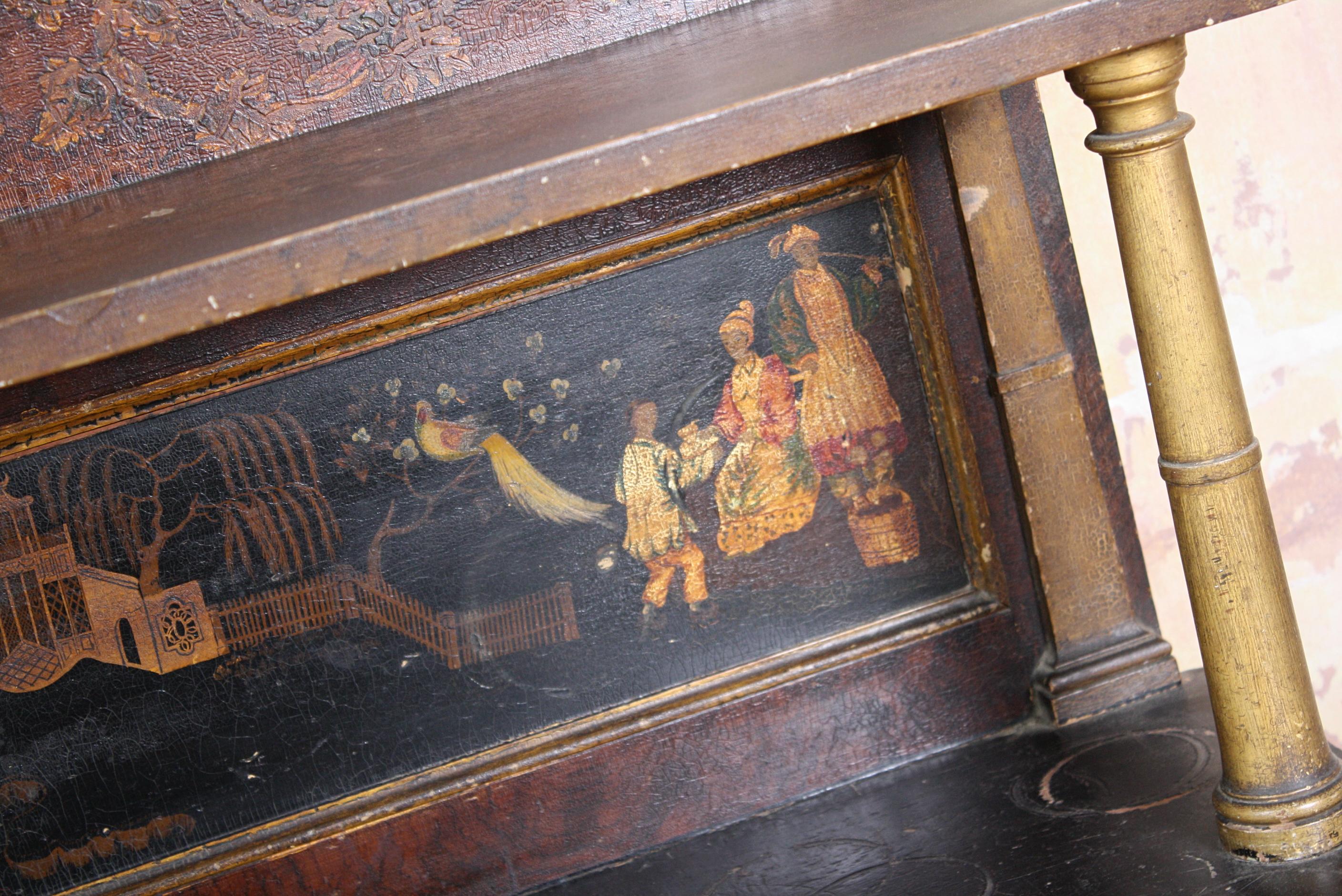 Regencia XIX Chinoiserie Casa de Campo Chiffonier Buffet Aparador Armario Pino en venta