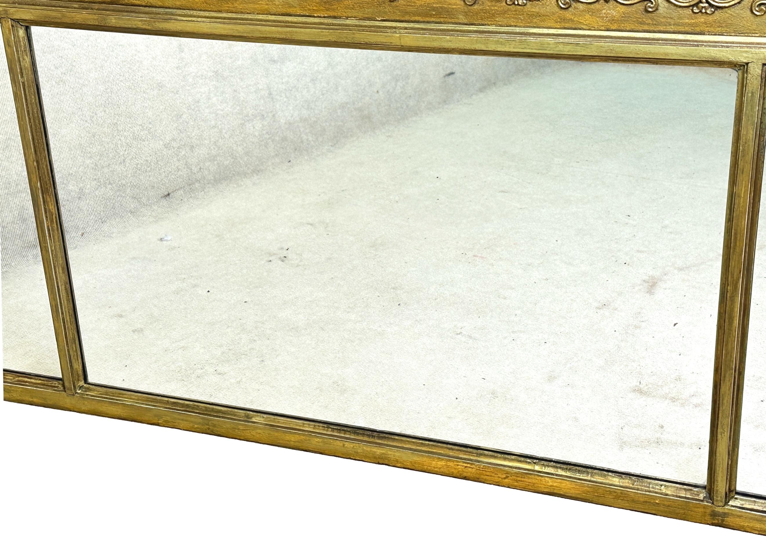 Regency 19th Century Giltwood Overmantle Mirror For Sale 2