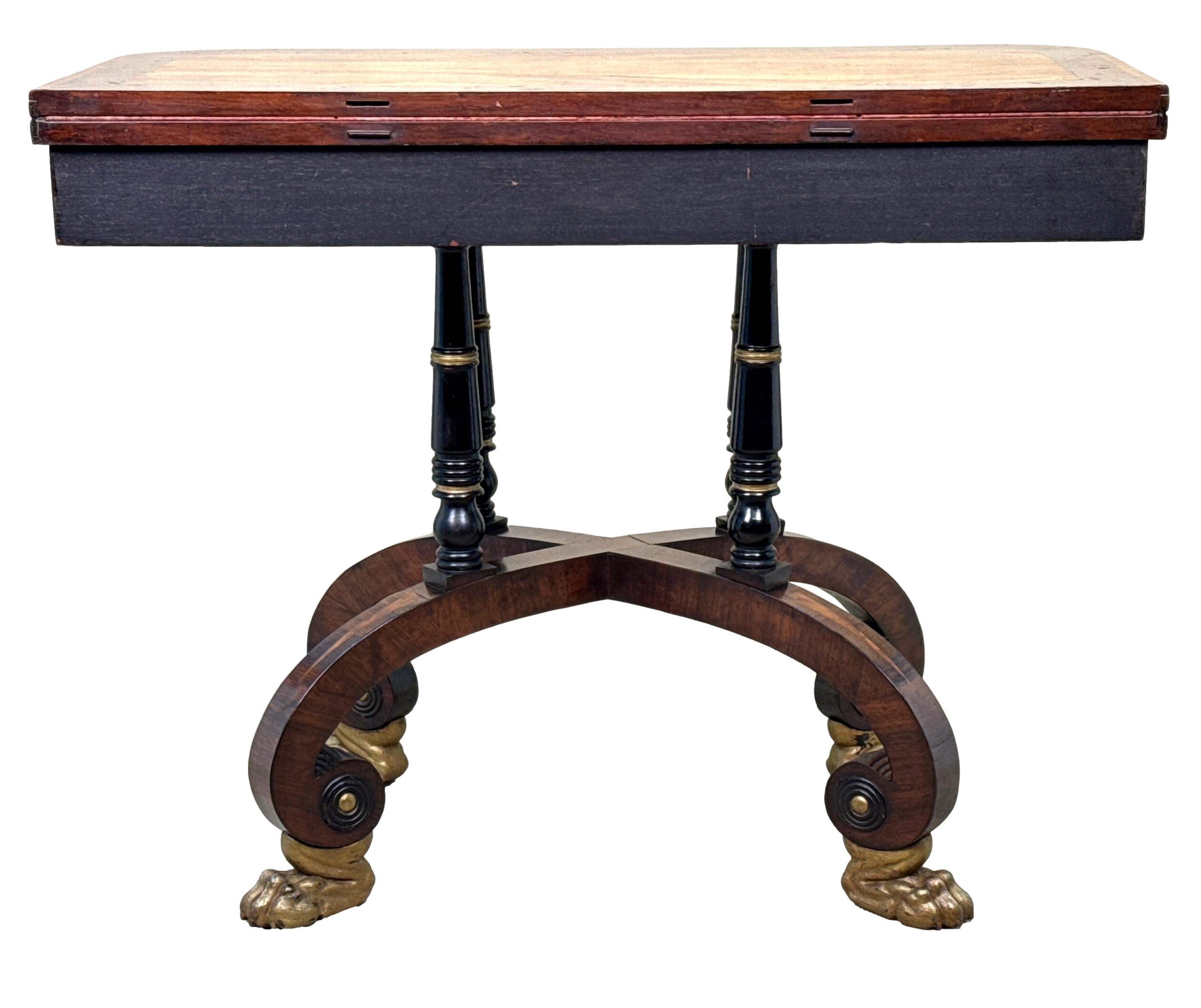 Regency 19th Century Kingwood Card Table For Sale 10