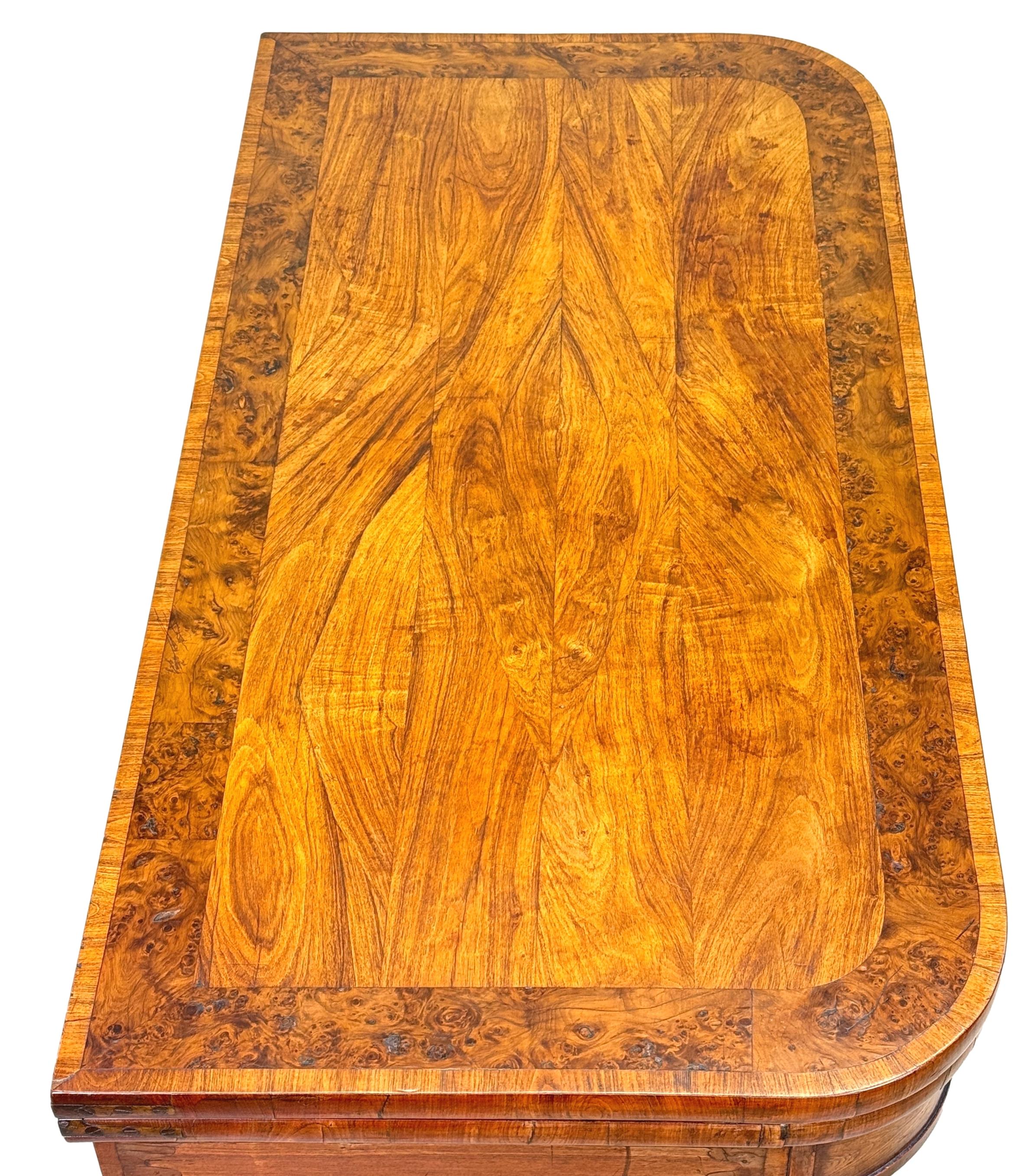 English Regency 19th Century Kingwood Card Table For Sale