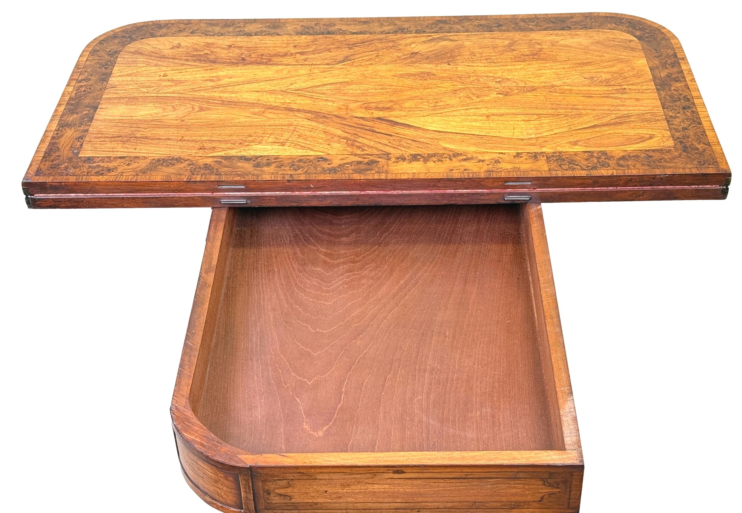 Regency 19th Century Kingwood Card Table In Good Condition For Sale In Bedfordshire, GB