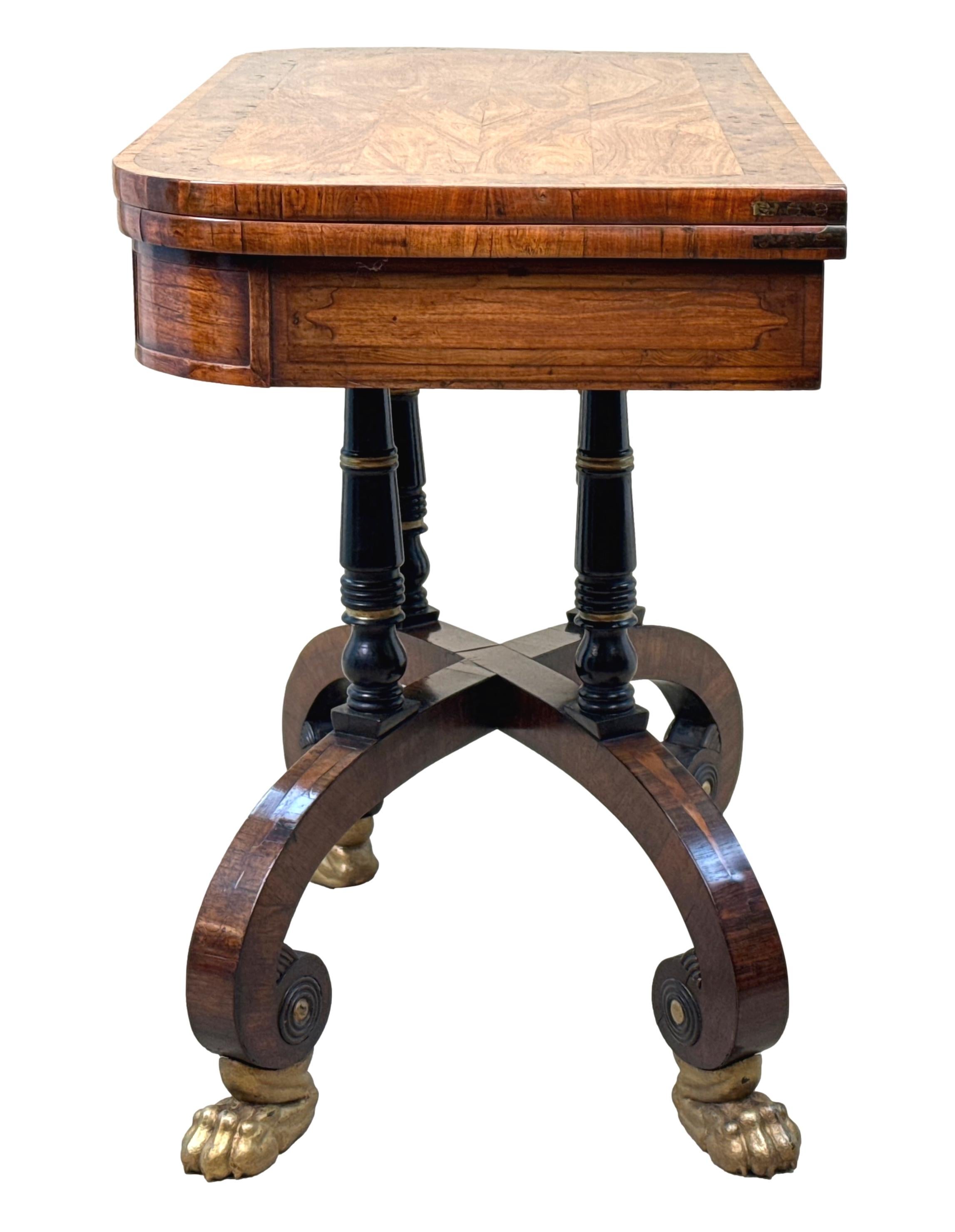 Regency 19th Century Kingwood Card Table For Sale 5