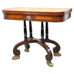 Regency 19th Century Kingwood Card Table