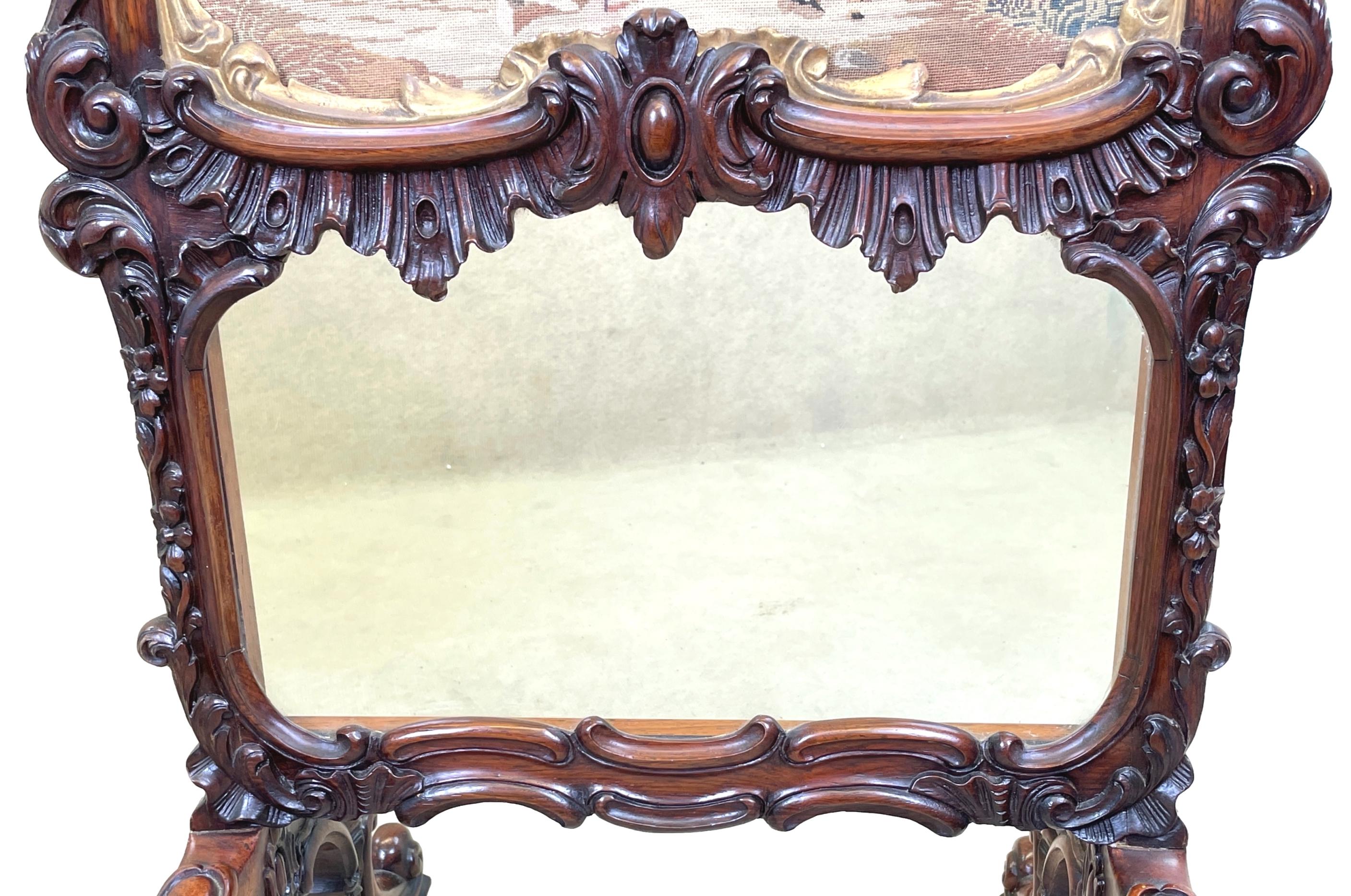 Regency 19th Century Pair of Rosewood Fire Screens 7