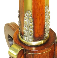 Regency 19th Century Rosewood and Brass Octagonal Lamp Table