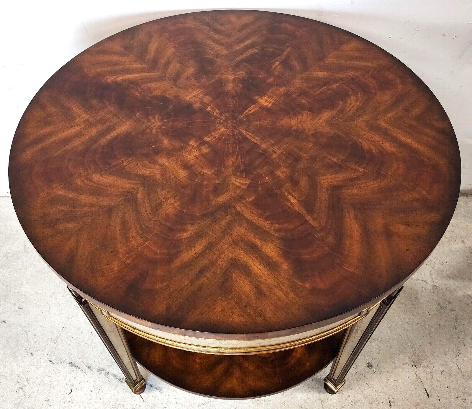 Late 20th Century Regency 2 Drawer Eglomise Occasional Side Table by Theodore Alexander
