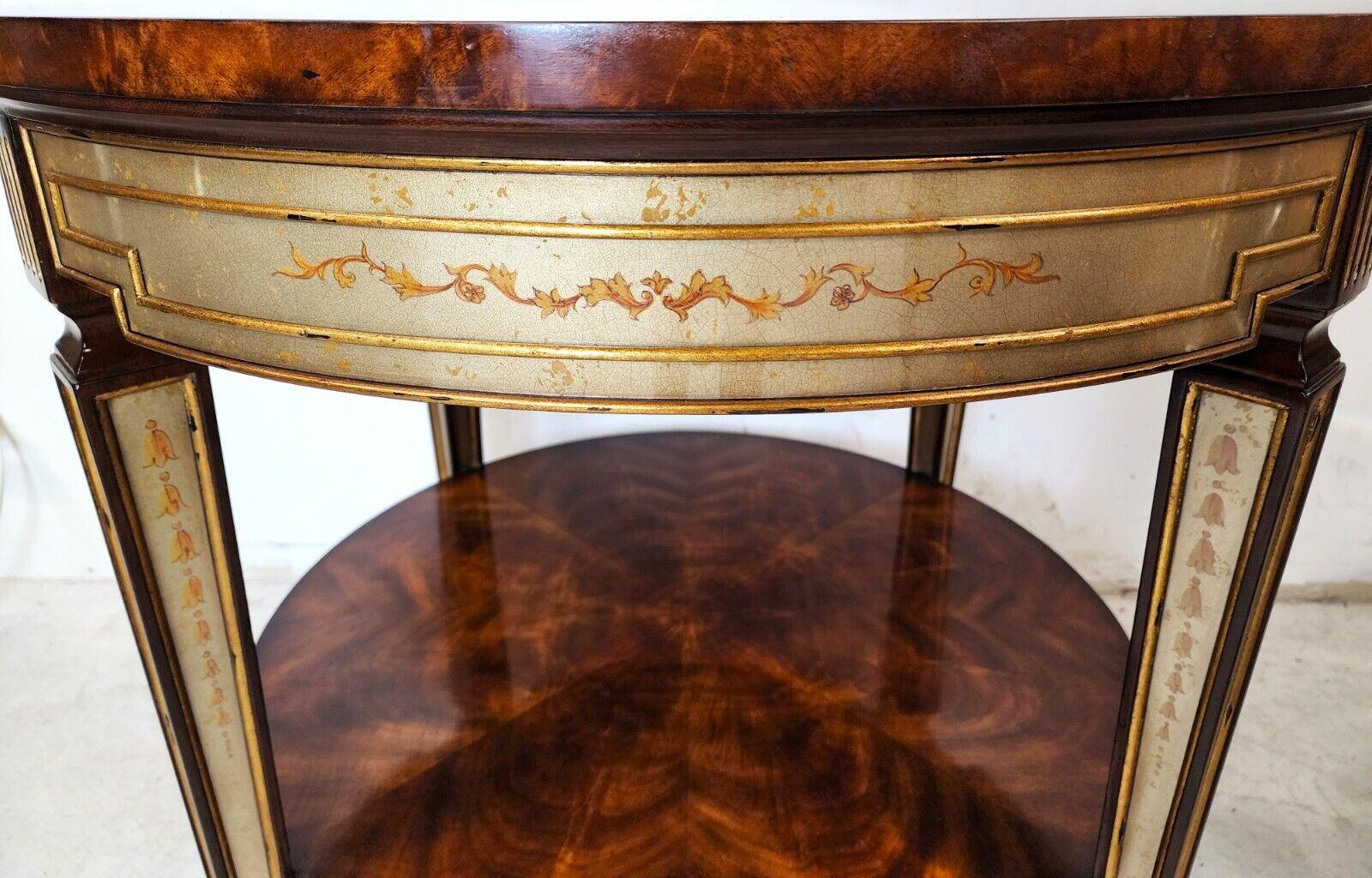 Regency 2 Drawer Eglomise Occasional Side Table by Theodore Alexander 1