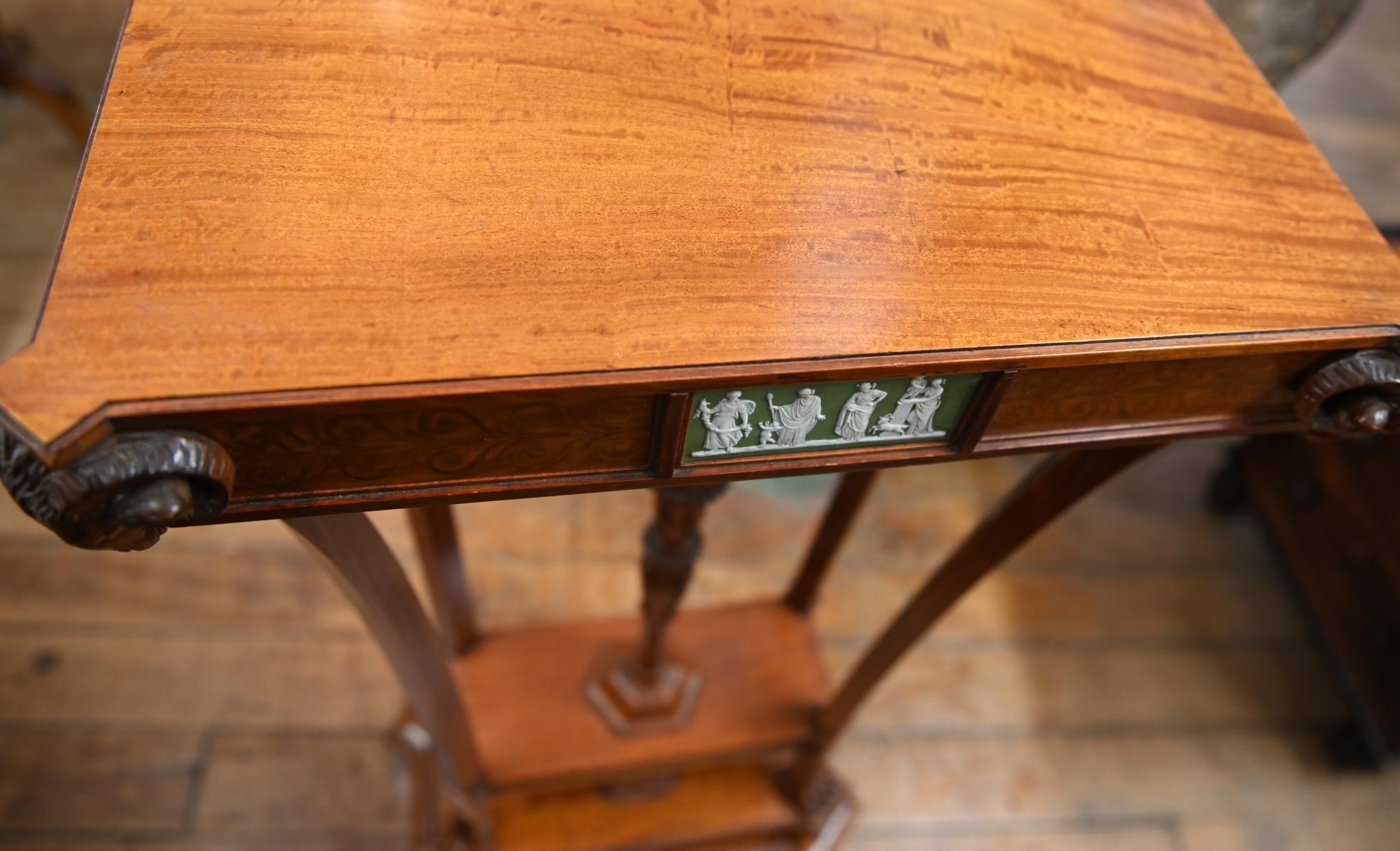 Regency Adams Pedestal Stand Wedgewood Plaques 1840 In Good Condition For Sale In Potters Bar, GB