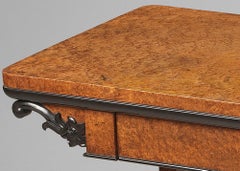 Regency Amboyna and Ebony Card Table Attributed to Seddon Sons and Shackleton