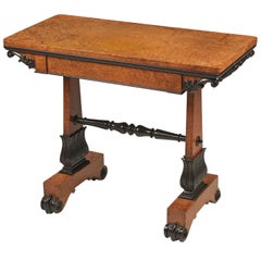 Regency Amboyna and Ebony Card Table Attributed to Seddon Sons and Shackleton