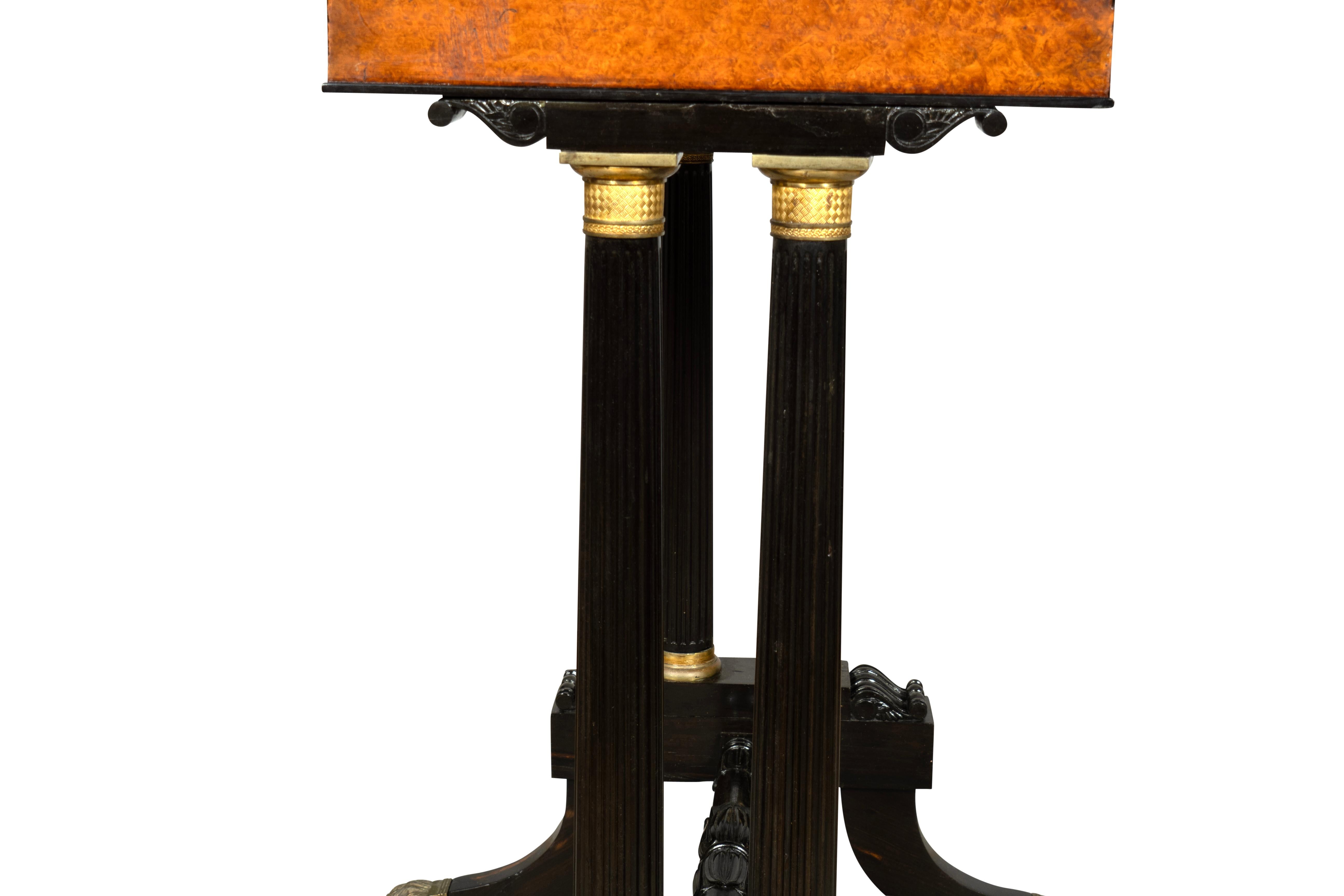 Regency Amboyna and Ebony Table For Sale 4