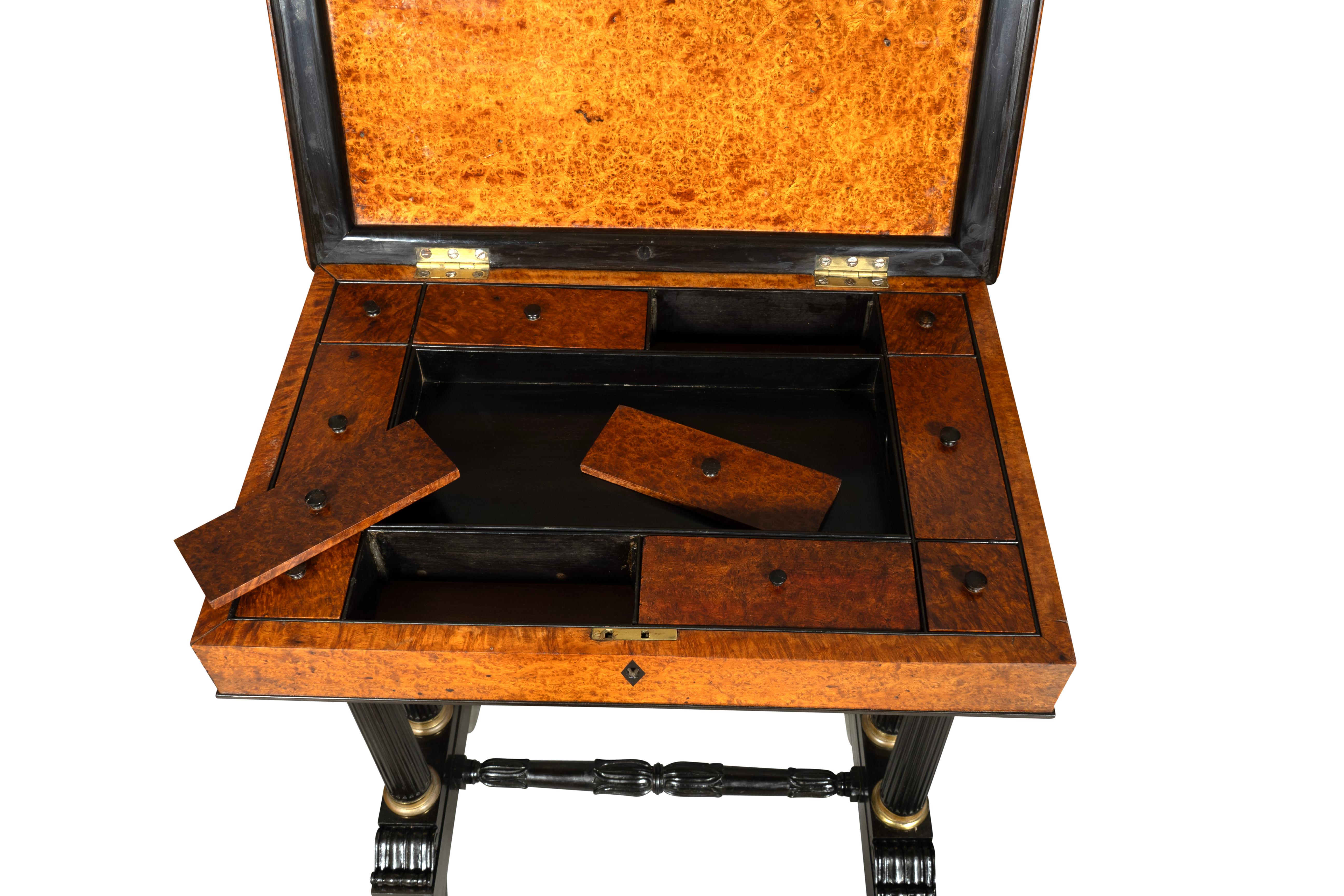 Regency Amboyna and Ebony Table For Sale 8