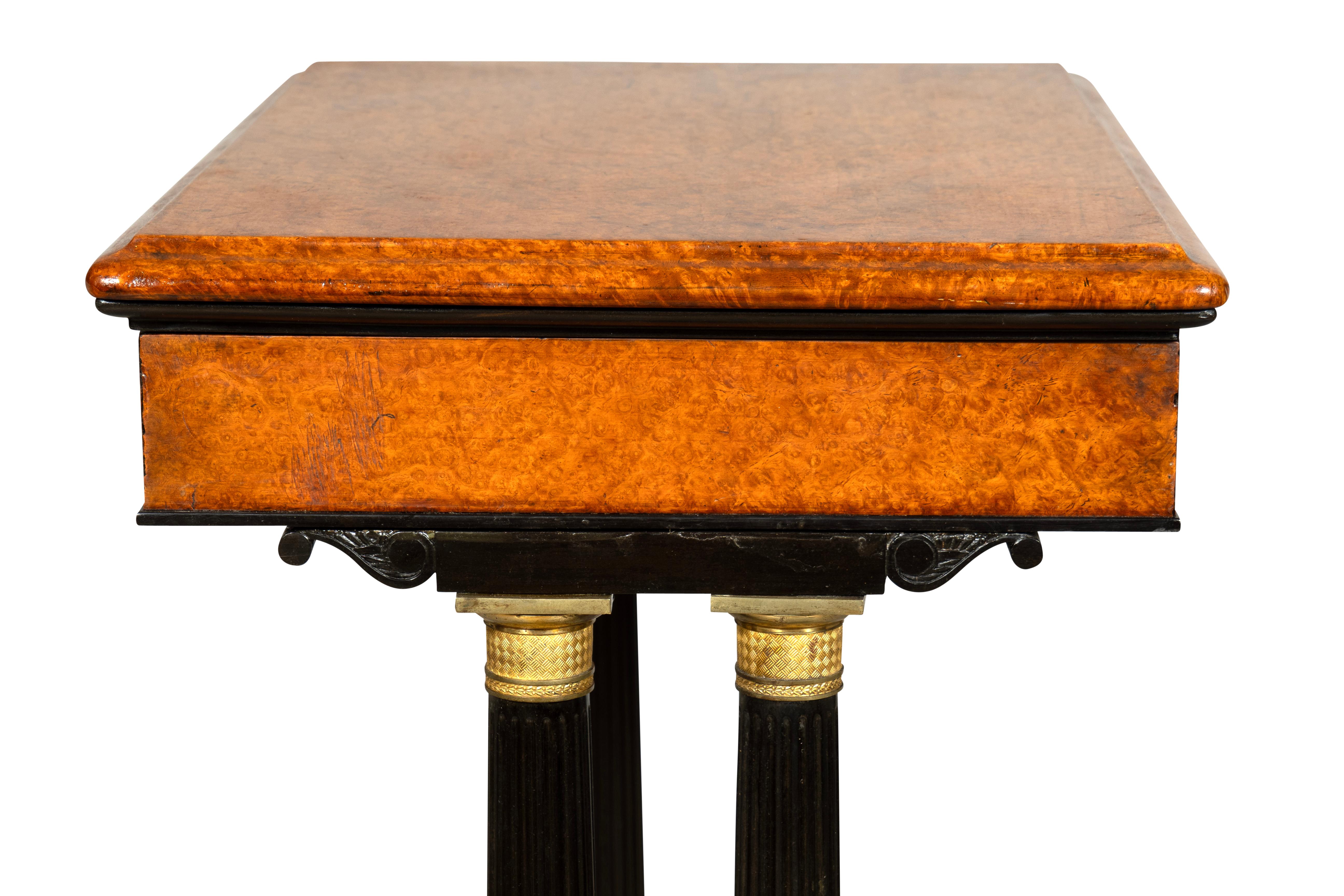 Regency Amboyna and Ebony Table For Sale 3