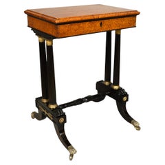 Regency Amboyna and Ebony Table