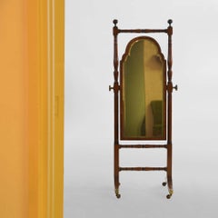 Regency antique mahogany cheval mirror