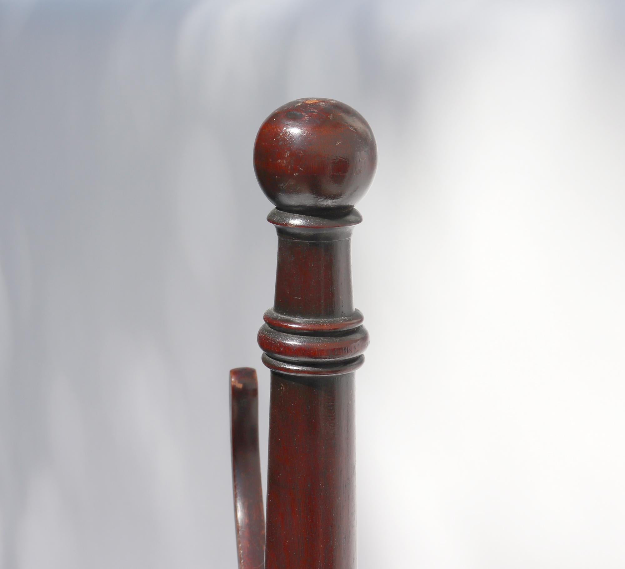 Regency Antique Mahogany Coat or Hat Stand For Sale 4