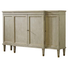 Regency Antiqued Gray Painted Credenza
