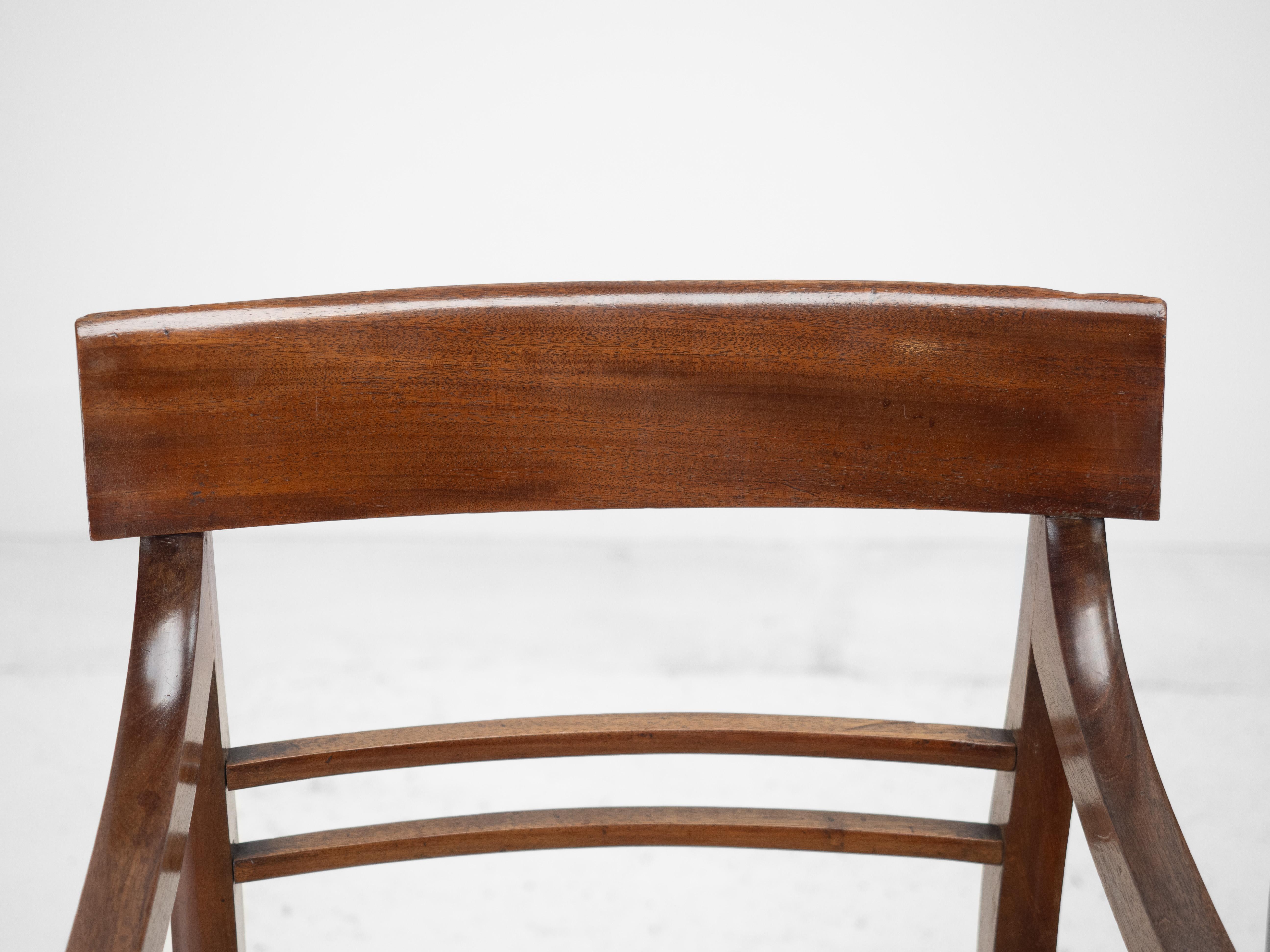 Regency Mahogany Pair of Elbow Chairs Carvers c.1820 (Georgian Dining Armchairs) For Sale 5