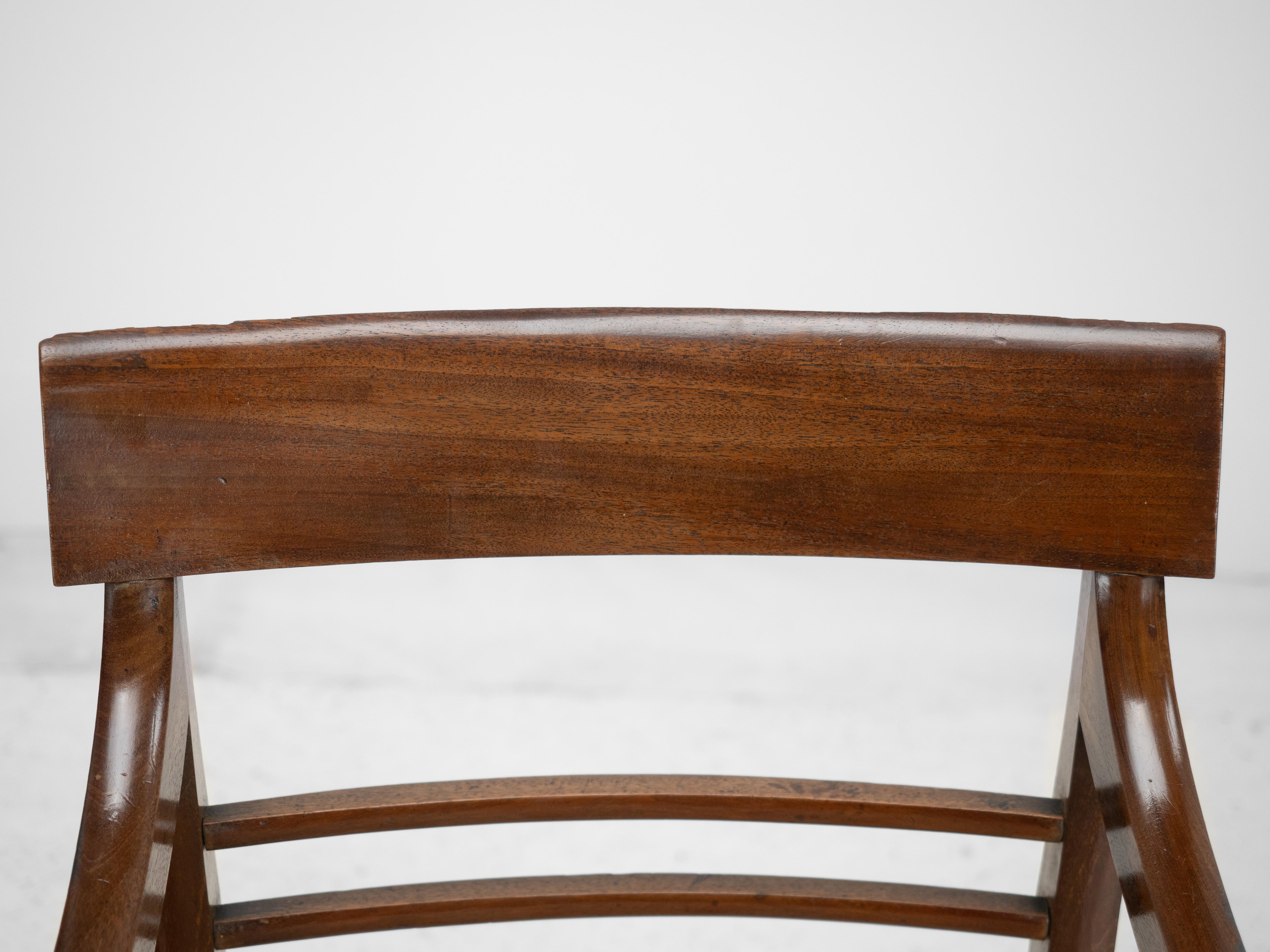 Regency Mahogany Pair of Elbow Chairs Carvers c.1820 (Georgian Dining Armchairs) For Sale 6