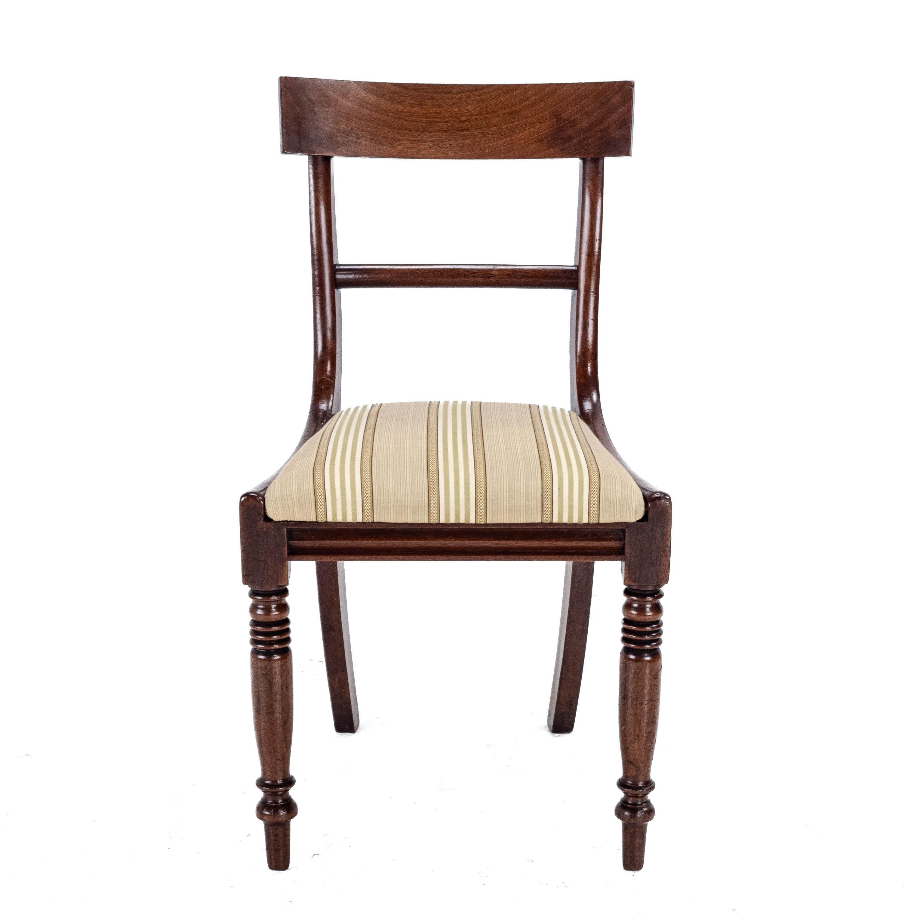 Regency Bar Back Mahogany Set of 6 Dining Chairs C1820 (Georgian George III IV) 5