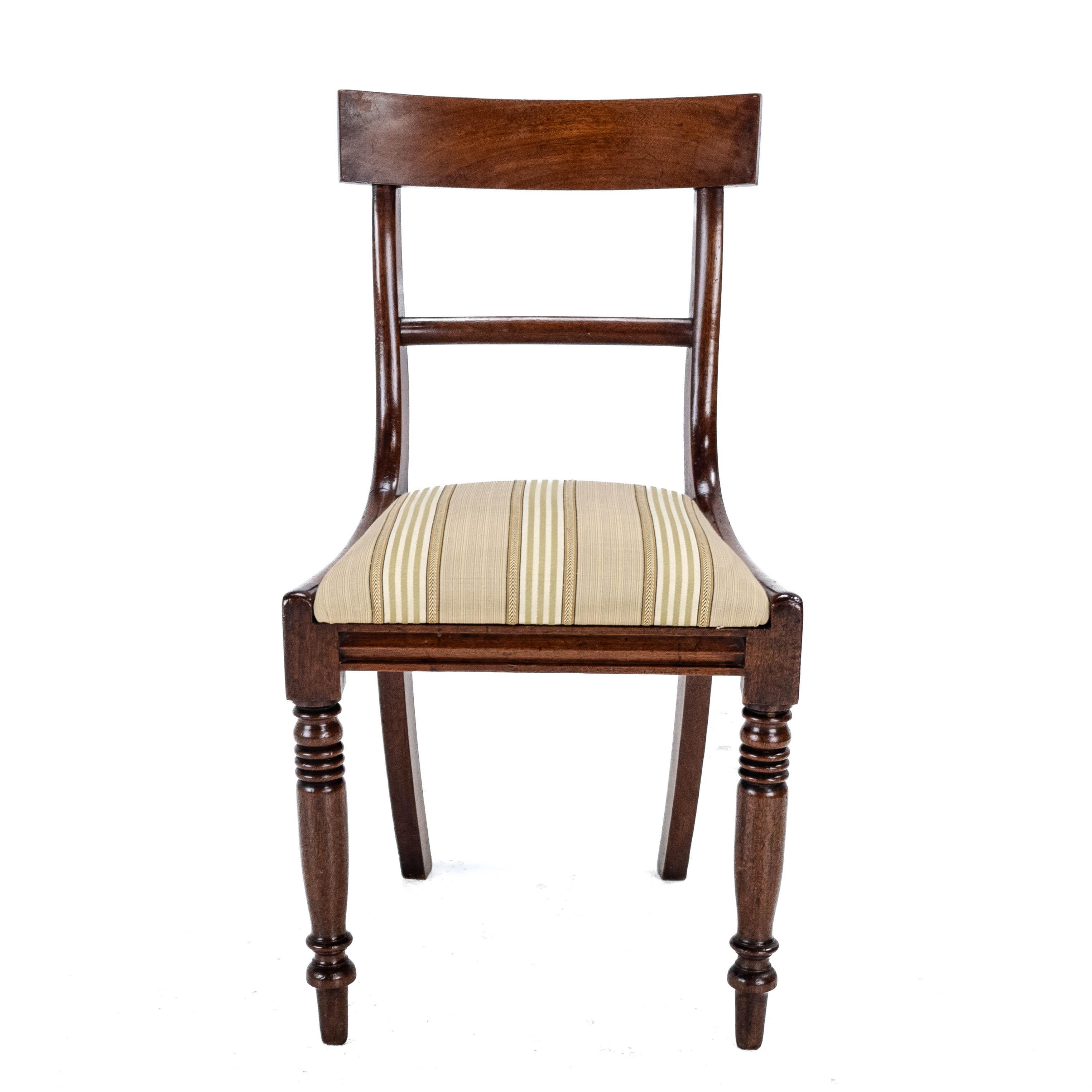 Regency Bar Back Mahogany Set of 6 Dining Chairs C1820 (Georgian George III IV) 6