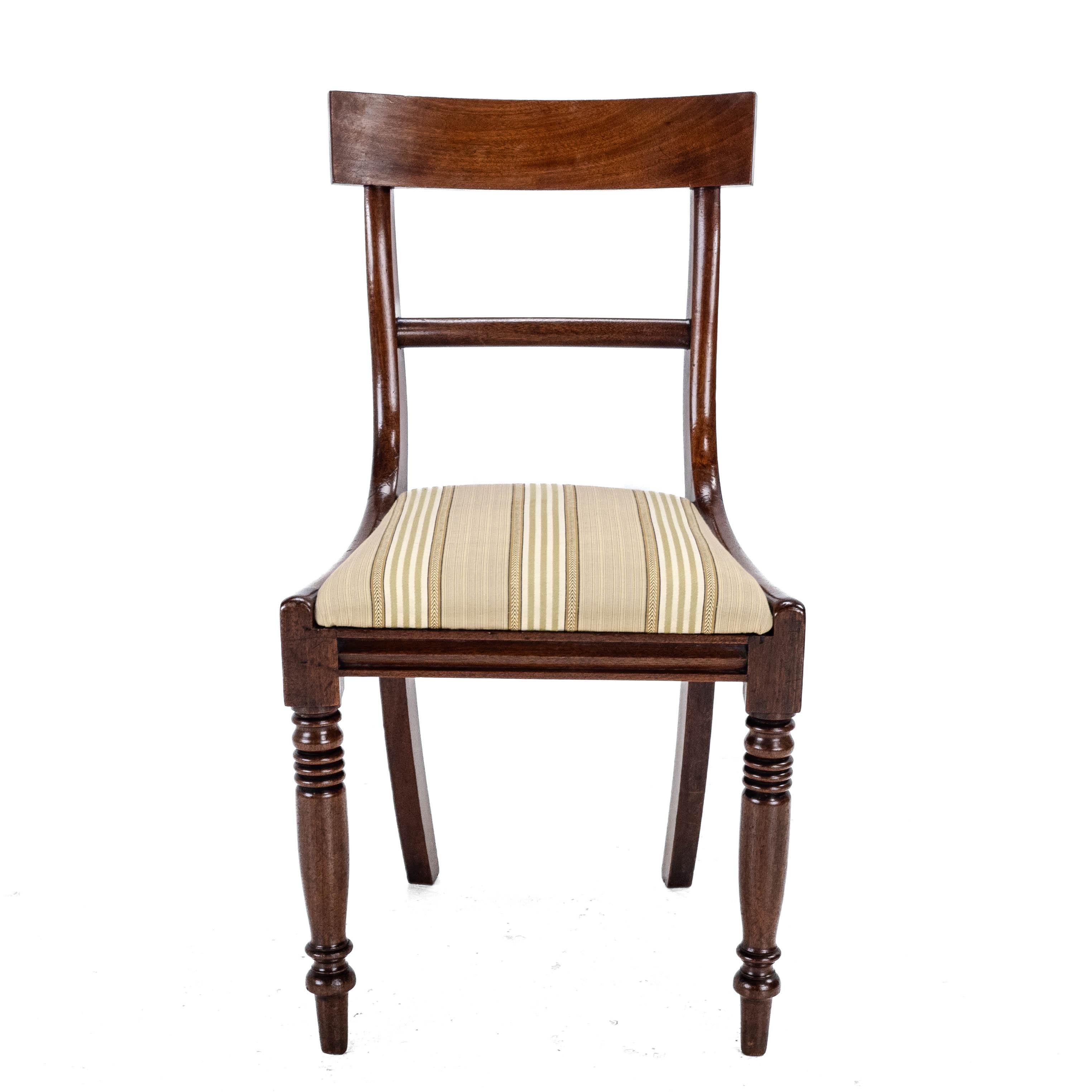 Regency Bar Back Mahogany Set of 6 Dining Chairs C1820 (Georgian George III IV) 7
