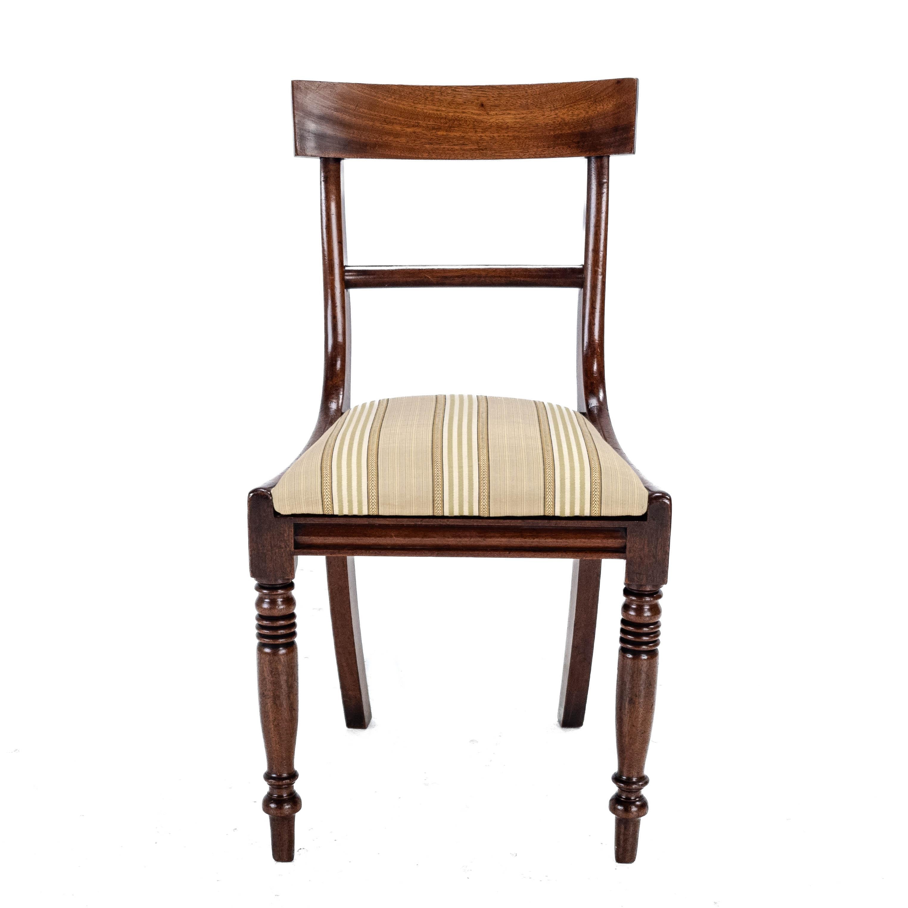 Regency Bar Back Mahogany Set of 6 Dining Chairs C1820 (Georgian George III IV) 3