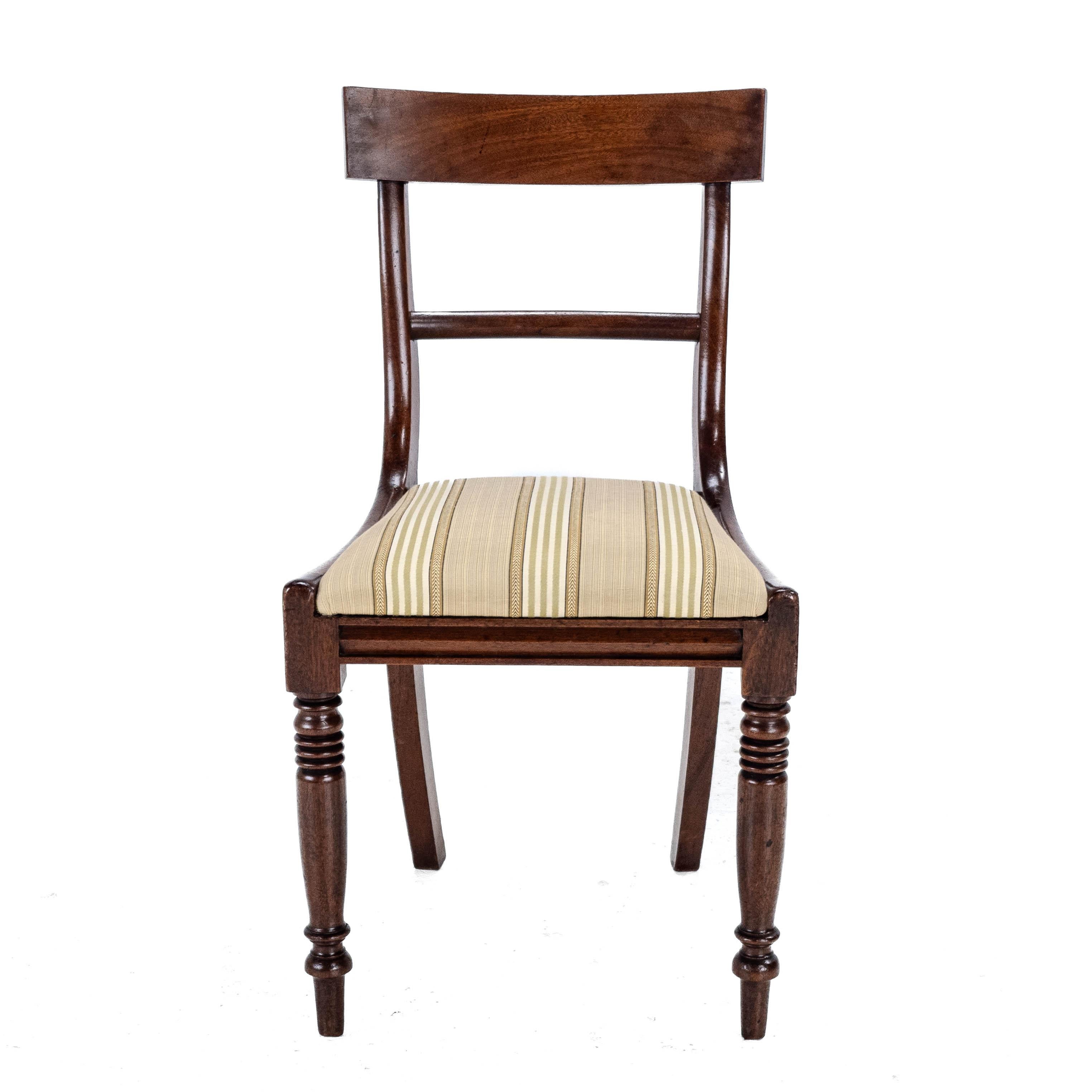Regency Bar Back Mahogany Set of 6 Dining Chairs C1820 (Georgian George III IV) 4