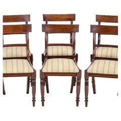 Regency Bar Back Mahogany Set of 6 Dining Chairs C1820 (Georgian George III IV)