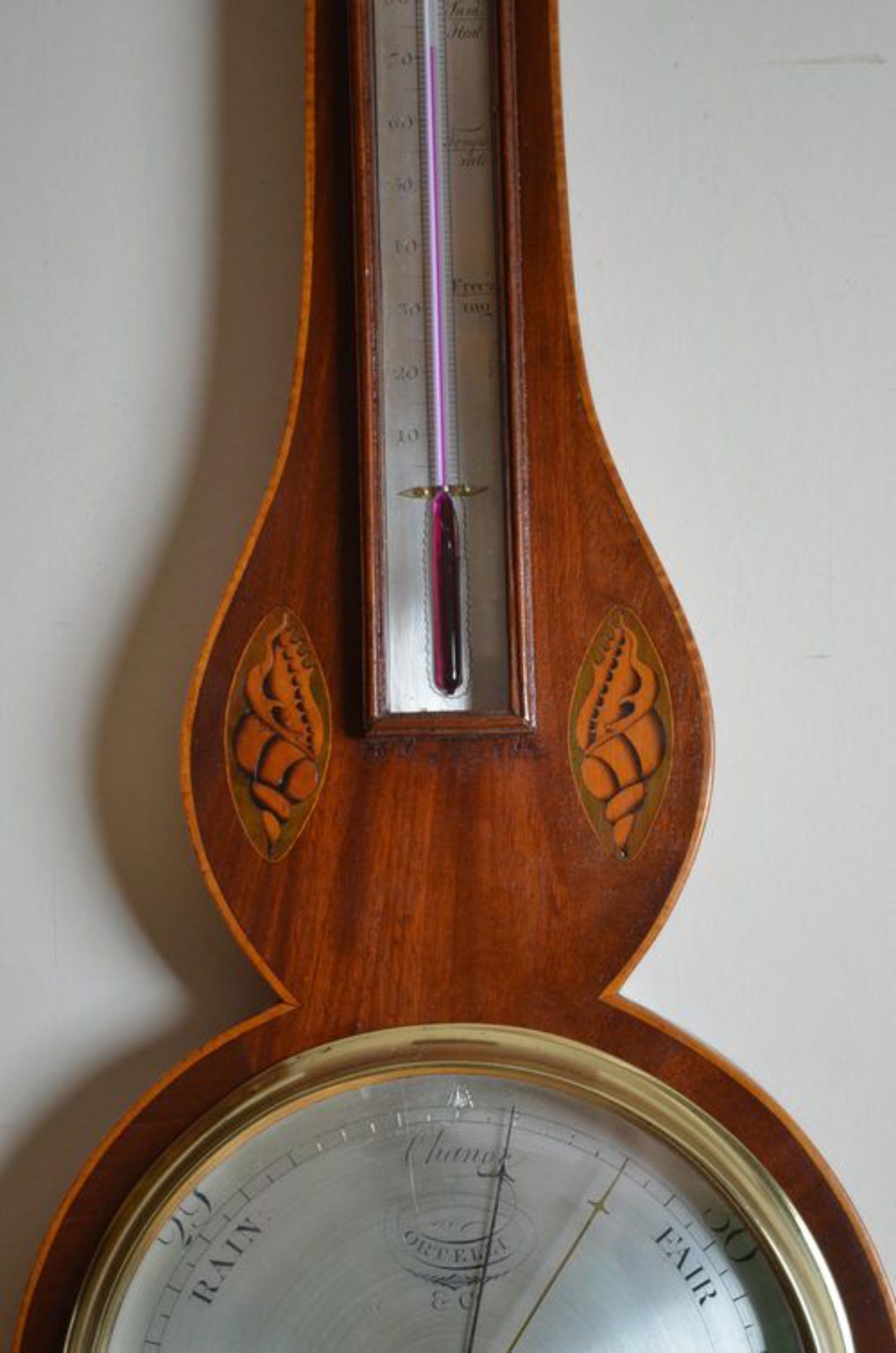 Regency Barometer by Ortelli & Co In Good Condition For Sale In Whaley Bridge, GB
