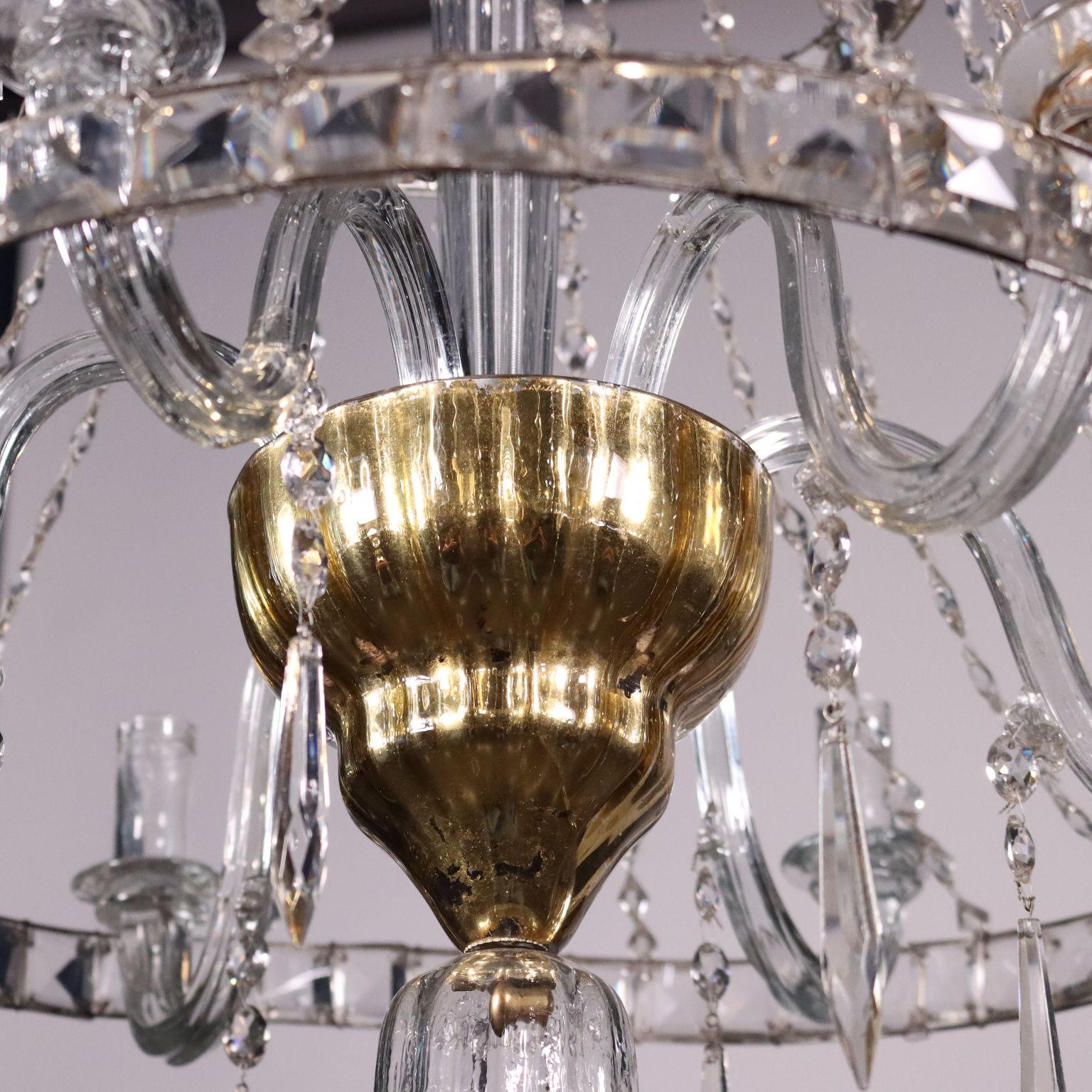 Glass Regency Bell Chandelier