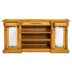 Regency Birds Eye Maple Open Bookcase