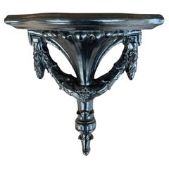 Regency Black Wall Sconce Shelf