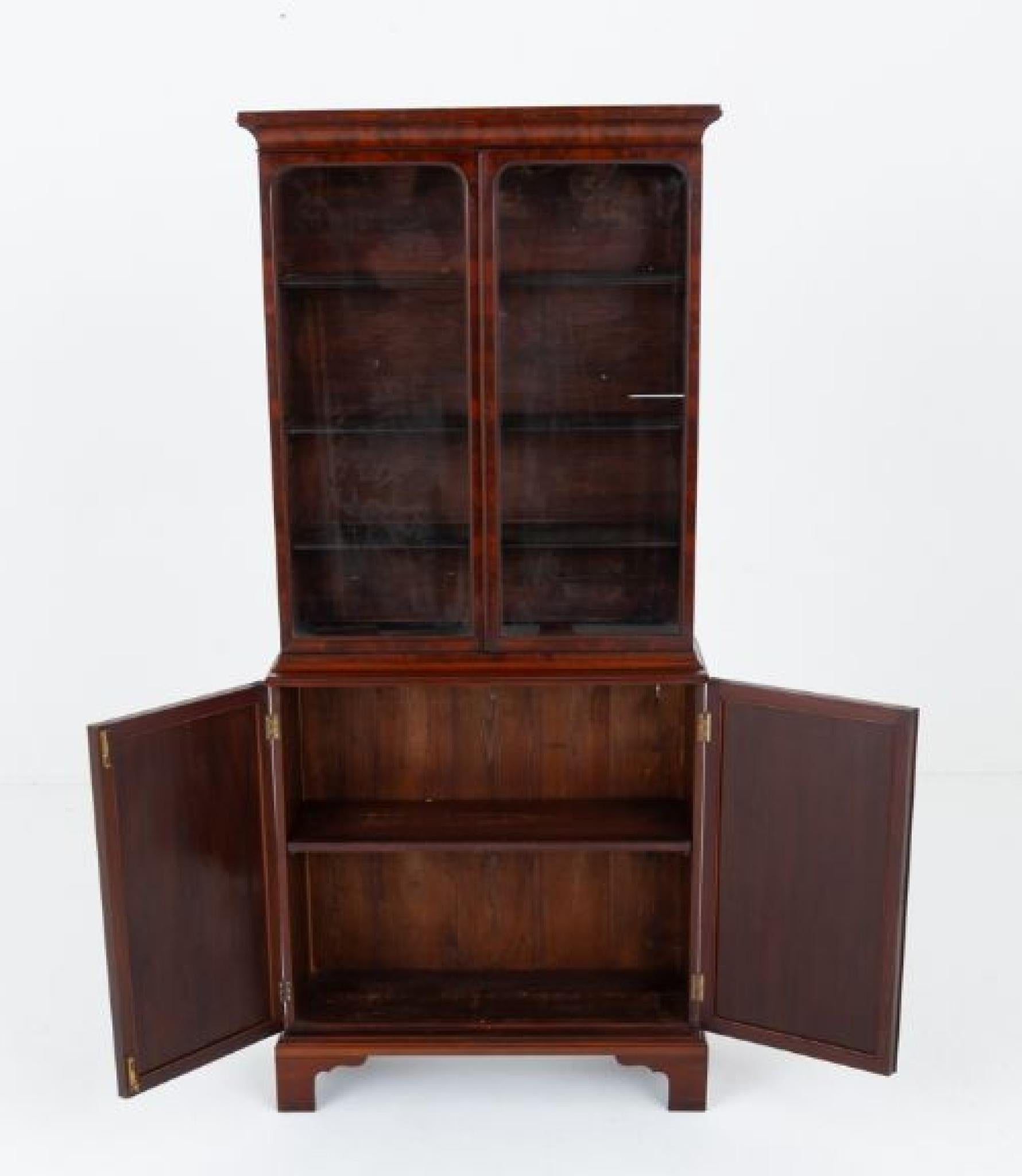 Libreria Regency Vetrata Cabinet Mogano Periodo Antico in vendita 4