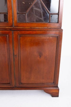 Regency Bookcase Mahogany Glazed Cabinet 1815