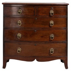 Regency Bow-Front Mahogany Chest of Drawers