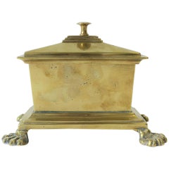 Regency Brass Box with Lion Paw Feet
