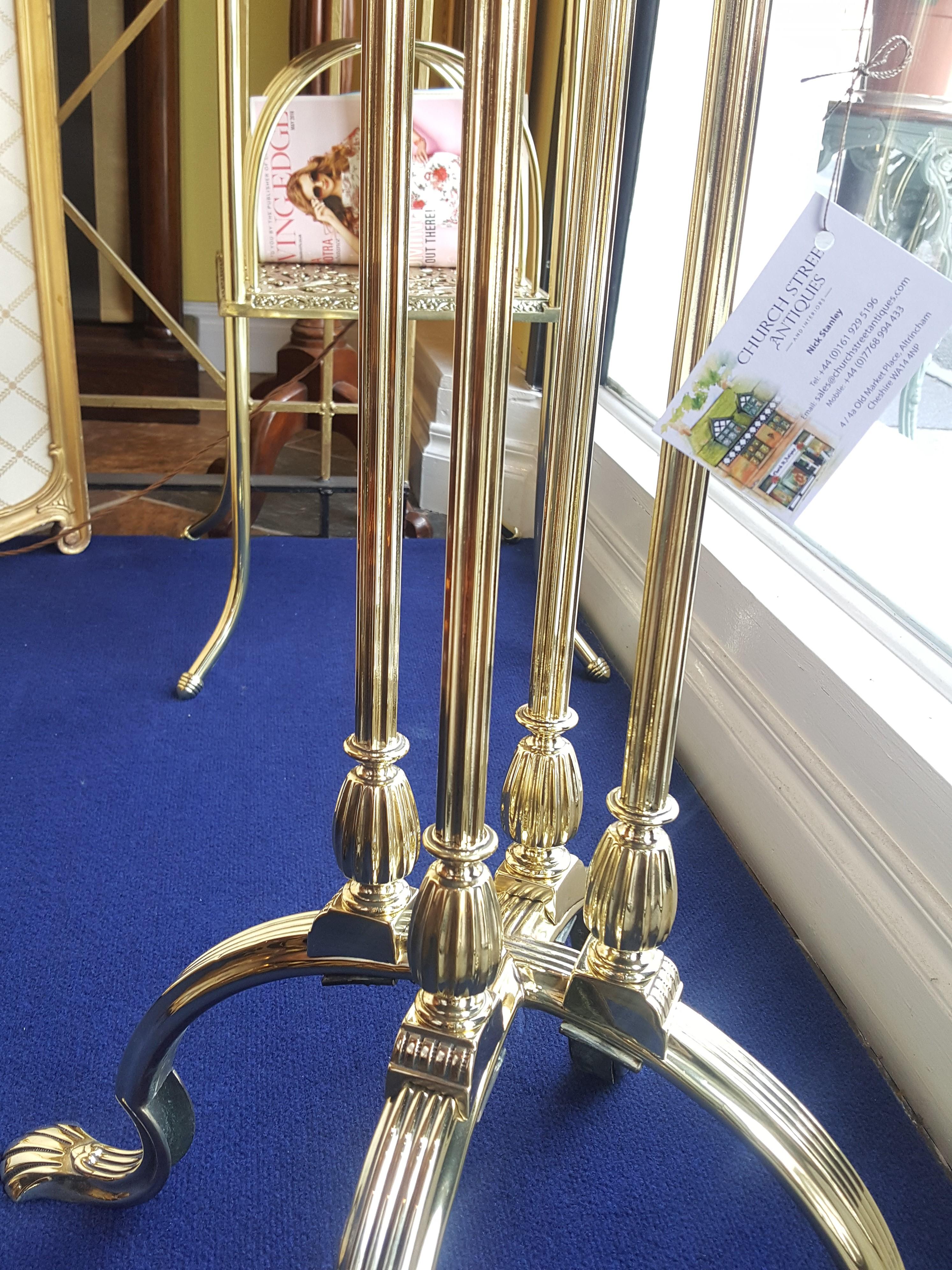 Regency Brass Bust Stand In Good Condition In Altrincham, Cheshire